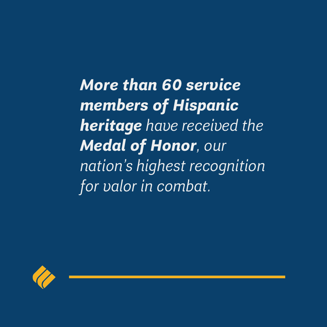 easternbank's tweet photo. As we continue to celebrate #HispanicHeritageMonth, let's take a moment to honor the 1.4 million Hispanic veterans who have served our country with bravery and dedication. 🇺🇸 We are forever grateful for their sacrifices and contributions to our nation. 🎖 #JoinUsForGood https://t.co/If61FVMMYr