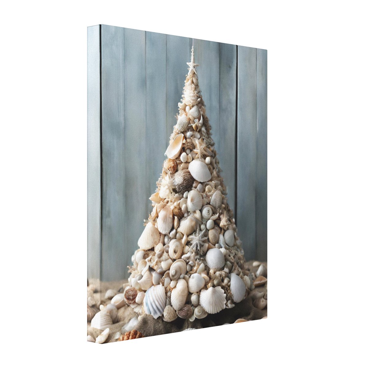 Enhance your home decor with this unique and trendy coastal Christmas Wall Art! #seashellart @https://www.zazzle.co.uk/z/ah7fy6jx?rf=238674874943549094 #SeaArt #seagifts #oceanart #coastaldecor #coastalchristmasdecor #BuyIntoArt #buyart #seashells #beachdecor #beachwallart