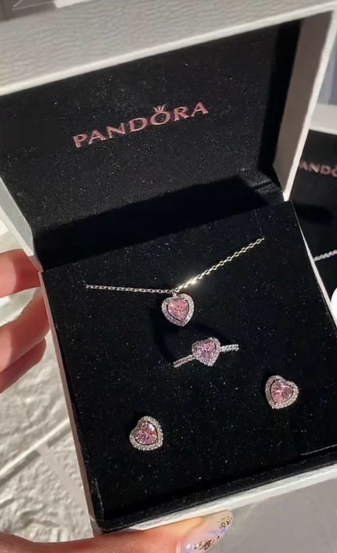 pink pandora heart set