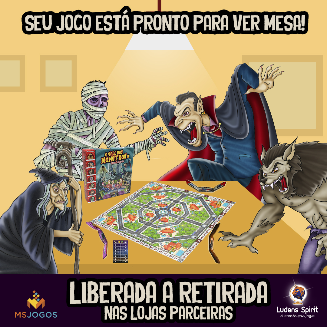 O Vale dos Monstros II Jogo de Tabuleiro MS Jogos e Ludens Spirit