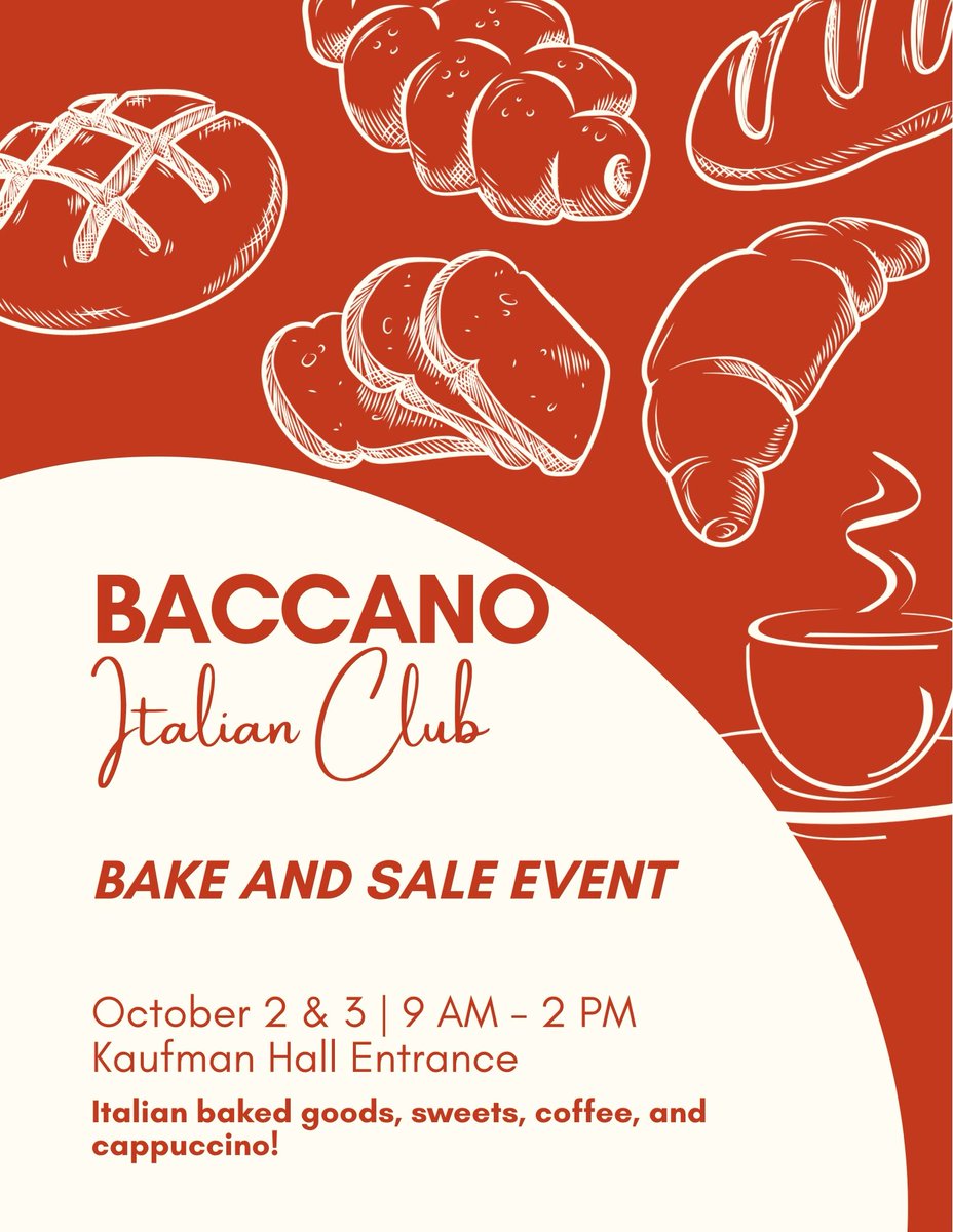OUItalian's tweet photo. Do you know what’s the best way to start a new week? It’s starting it with a cup of Italian coffee and a pastry on the side. We are look forward to seeing you on Monday and Tuesday. Stop by and support the Baccano Italian Club! #ouitalian #ouspeaksitalian https://t.co/vc6g38f1Ay