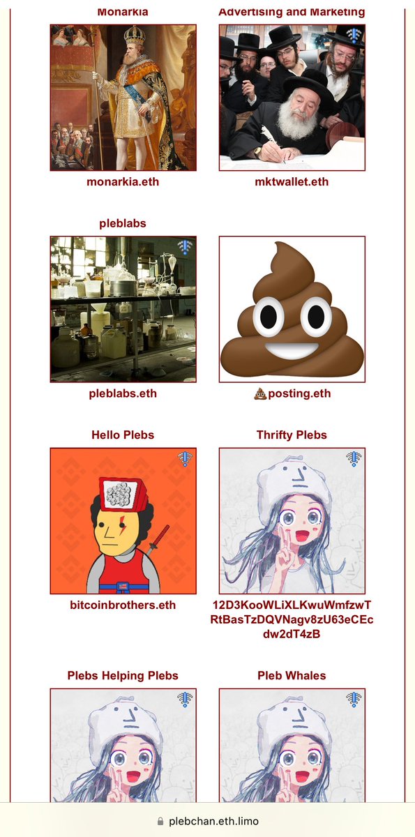 @getplebbit  The first emoji sub of the decentralized and serverless plebbit has been opened, the Internet is entering a brand new era, now freedom is in the hands of all people with plebbit,

To more Detail : t.me/plebbit

plebchan.eth.limo