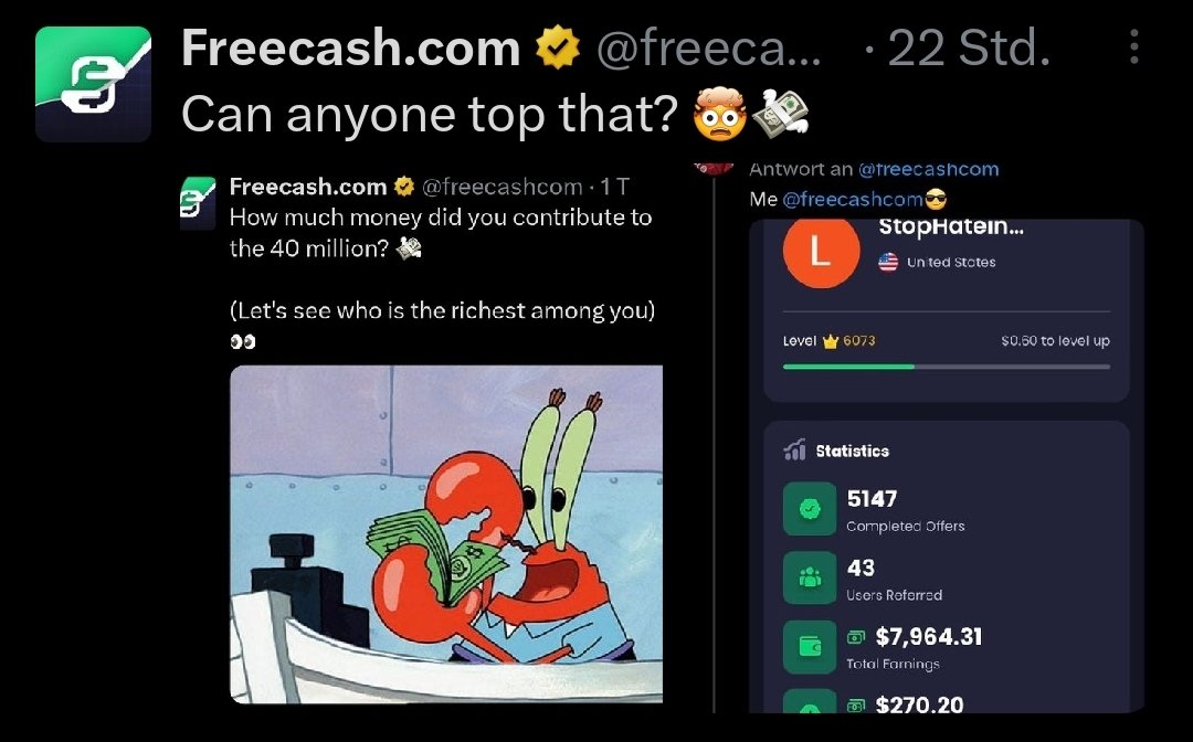 Freecash.com tweet media