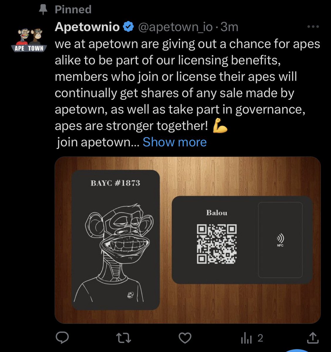 🚨 There is a fake ApeTown account out there trying to scam, please report 🤝