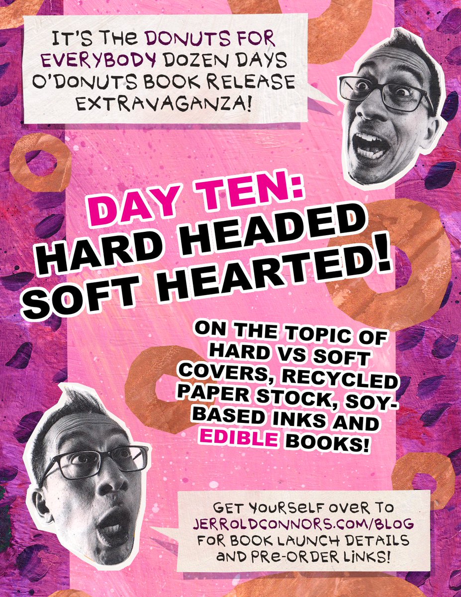 jerroldconnors's tweet photo. Let's wrap up the #DonutsForEverybody Dozen Days o' Donuts with our last two blog posts. Click through for my cover design process from sketch to final! 
🍩🍩🍩
👇🏾👇🏾👇🏾
https://t.co/mn31K7lz1x https://t.co/esw2mu5nFF