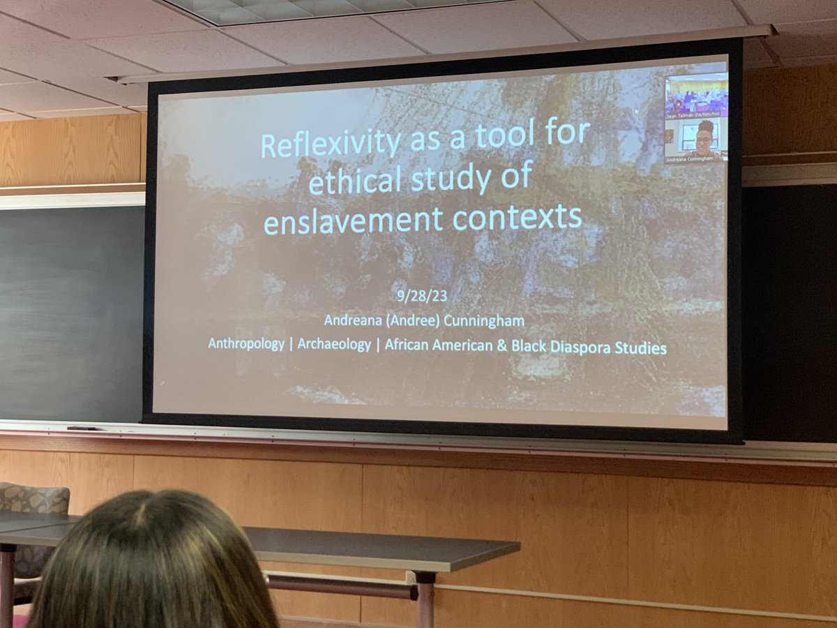 A big thank you to @BU_Archaeology's Dr. Andree Cunningham for speaking to my Biological Anthropology History, Method, and Theory course on doing non-invasive, community centered bioarchaeological research! A fantastic talk!