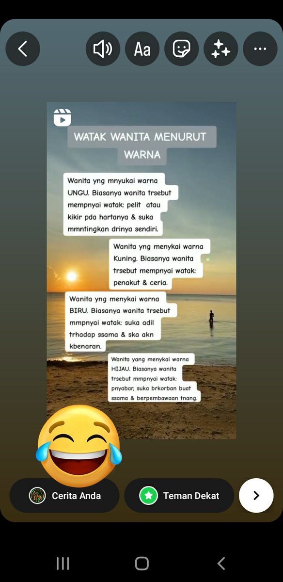 Kalau Warna Warni, Pelangi Donk😅🤣😂