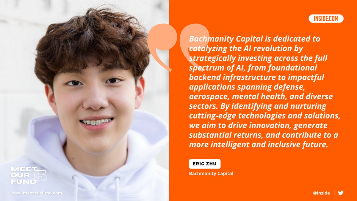 At Meet Our Fund 5, Eric Zhu (@ericzhu105) will share how Bachmanity Capital is identifying and nurturing AI innovations that promise a smarter and more inclusive future. From defense to mental health, @BachmanityFund encompasses a broad spectrum of sectors. Ready to sign up…