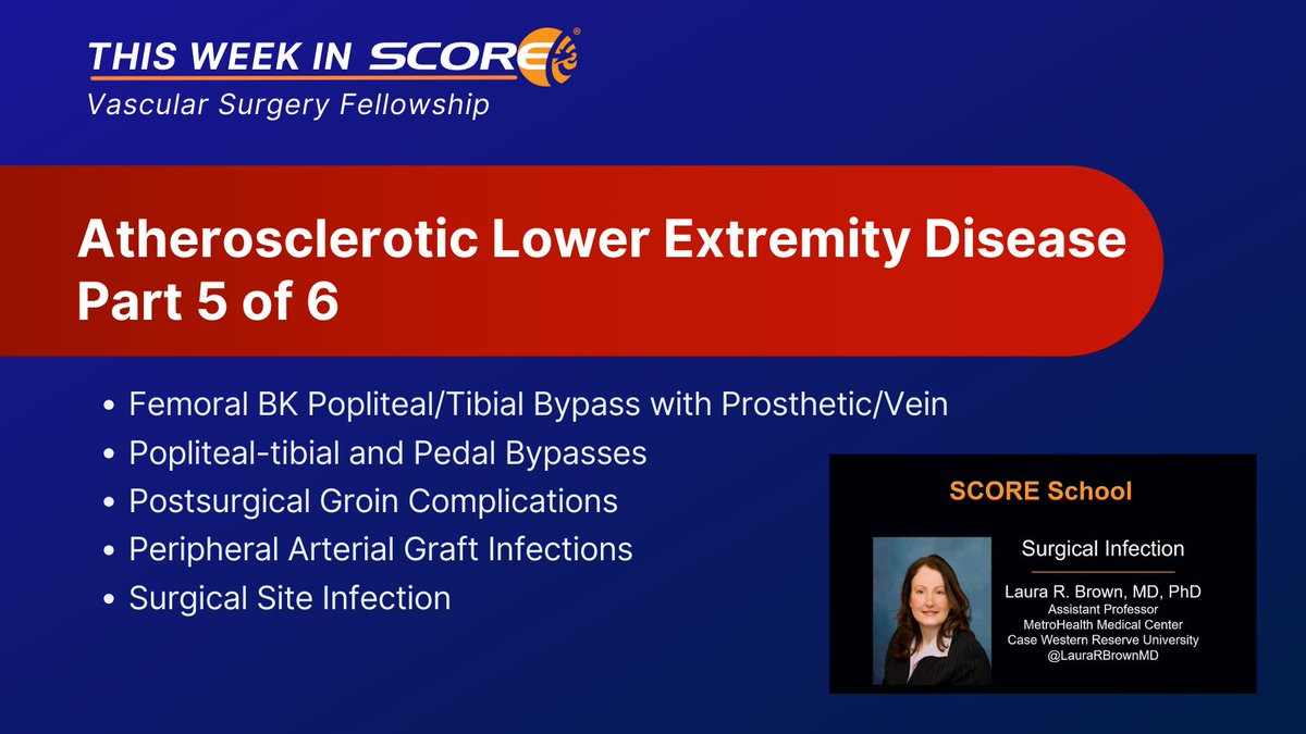 SCORE | Vascular Surgery tweet media