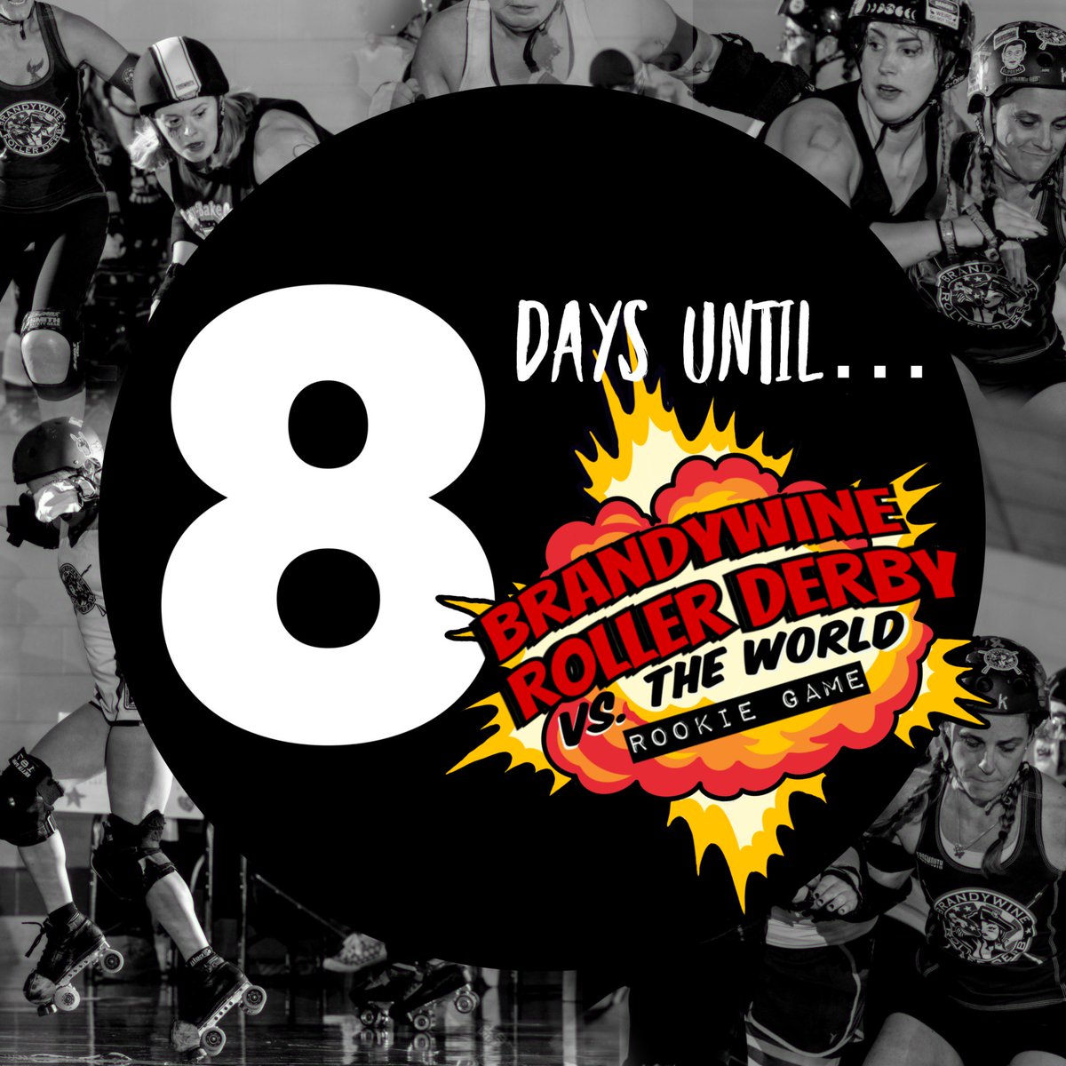 WeAreBRD's tweet image. 📣 8 days away from BRD Vs. The World! 🎉
Come out and cheer for our Rookie Skaters as BRD takes the track for the first time in 3 years!

Photos: Andrew Keyes - Derby Photography 
Graphic: katroygbiv