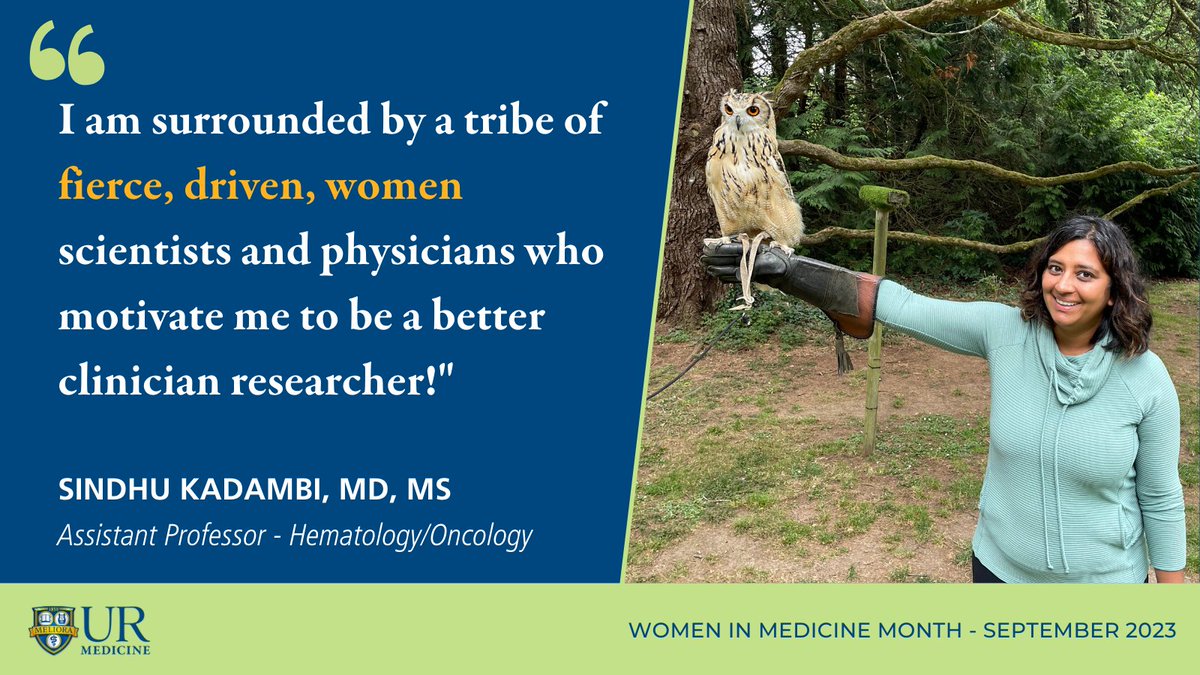 We are so proud of our #WomenInMedicine! 

Meet Sindhu Kadambi, MD, MS! We asked her what drives her every day?

#WIMmonth @WilmotCancer