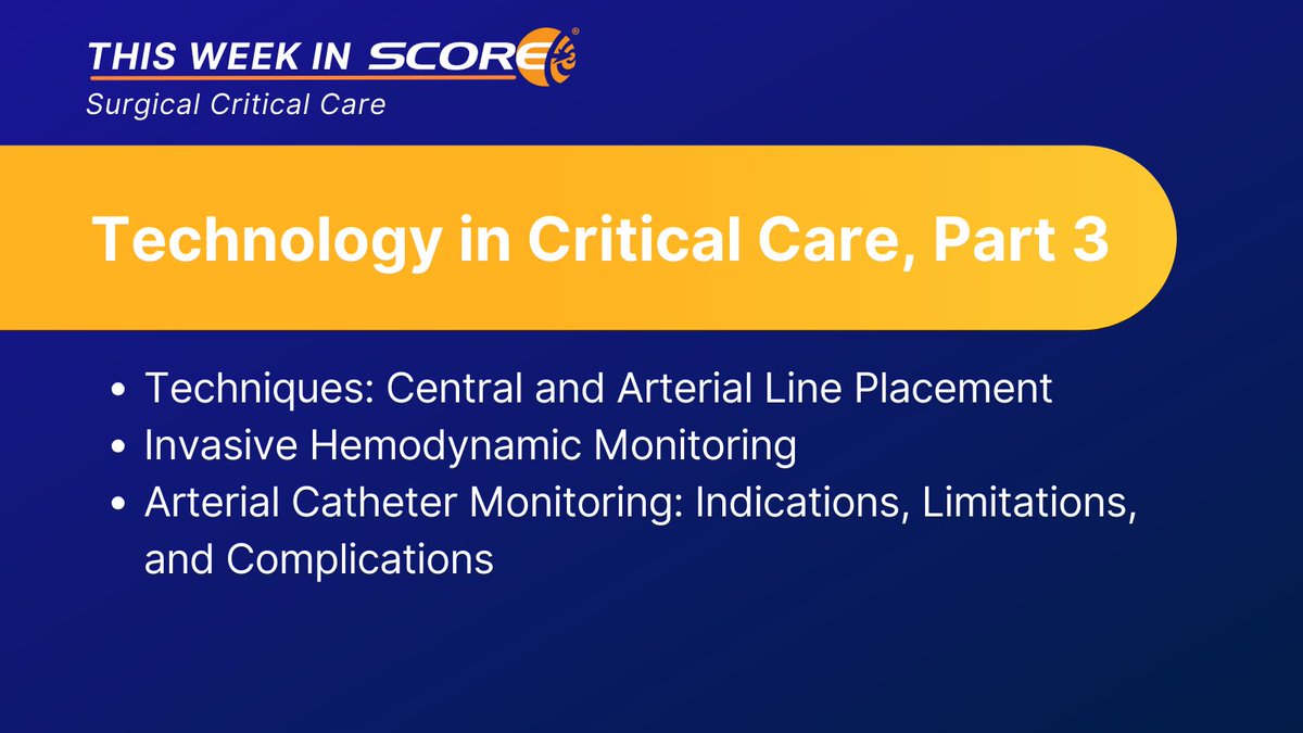 Have you taken the #SurgicalCriticalCare quiz? This week covers part 3 of Technology in #CriticalCare. There are 3 topics and 9 conference prep questions to study from. To take the #TWIS quiz, go to: ow.ly/v0h650PRmyY #MedEd #SurgEd #SCC @SURGCC