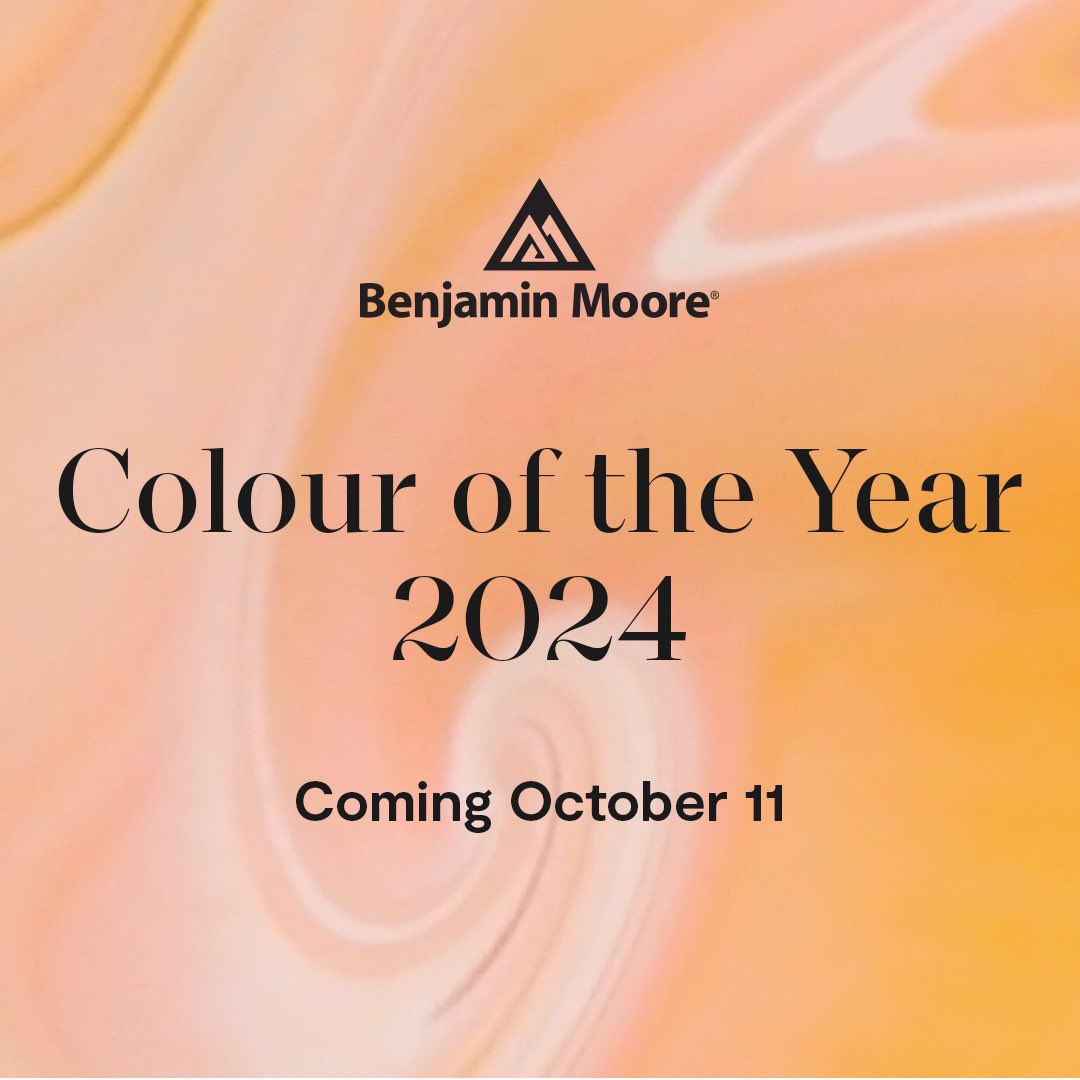 Get ready... The Benjamin Moore Colour of the Year and Colour Trends 2024 are coming on October 11. 

Give us your best guess in the comments! 
 
#benjaminmoore #paint #benjaminmoorepaint #decoration #vancouver #aura #exterior #interior #colour #project