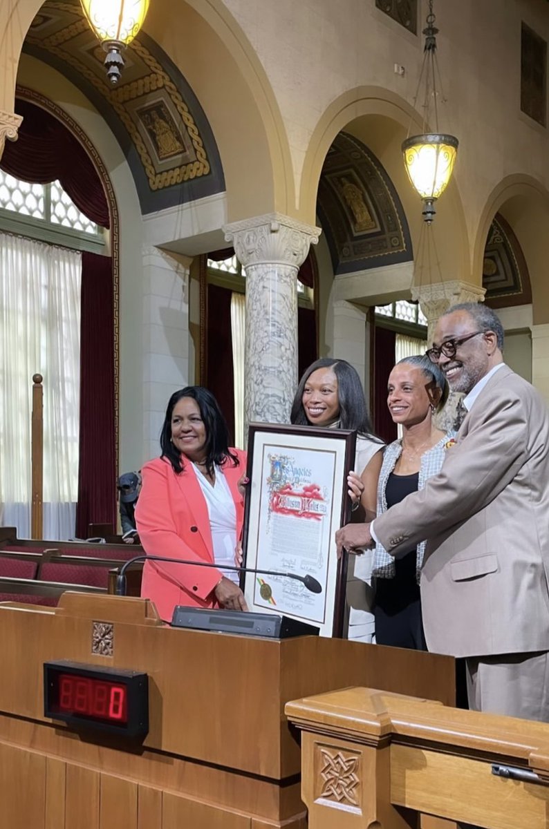 The city that I love, LA, honored me with an Allyson Felix day 🙏🏾