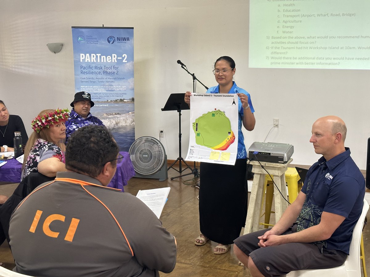 spc_cps's tweet photo. #ResilientPacific | Climate Change Cook Islands (CCCI) Div, SPC, and @niwa_nz launch #PARTneR2 project, funded by @MFATNZ. Two-week capacity-building: Disaster Risk Assessment & GIS. Director Wayne King inaugurates. Enhancing risk info and climate resilience. #CapacityBuilding https://t.co/tf8oHAxCb8