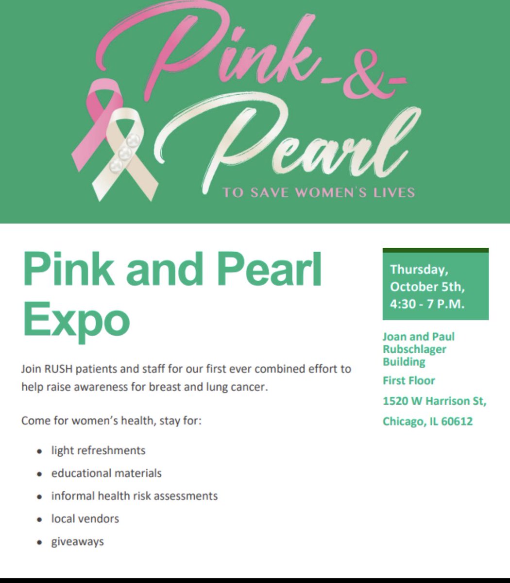 A great event promoting breast and lung cancer screening! @RushCancer @RushMedical @RushSurgery