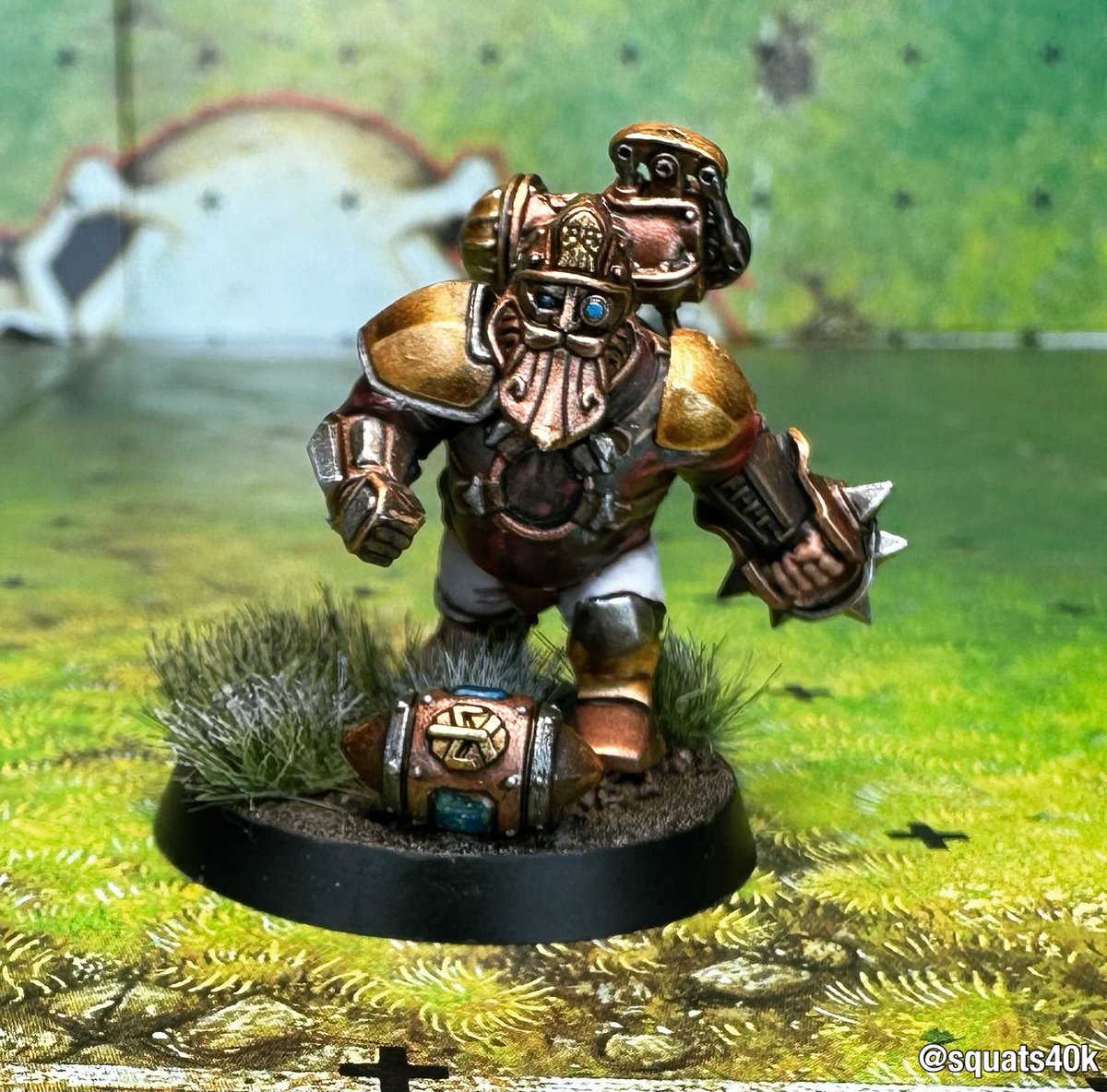 squats40k's tweet photo. Concept model for a #KharadronOverlords #BloodBowl team. 

#WarhammerCommunity #warhammer https://t.co/xyddVoYdbP