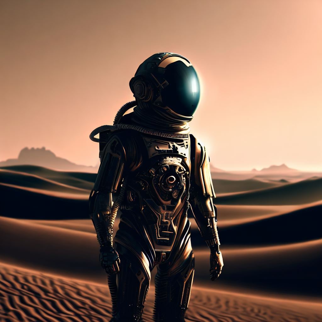 CYBGALLERY's tweet photo. Explore the unknown with your cyber spacesuit and embrace the vastness of the great desert! πβ¨ #CyberAstronautAdventures #ExploringTheUnseen #DesertExcursions https://t.co/9Aabcwond4