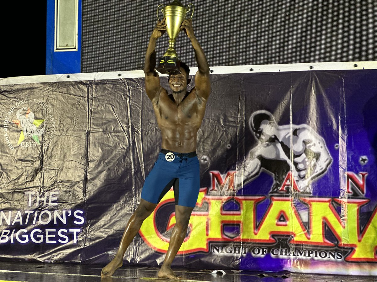 Asempa947_FM's tweet photo. Ghana Body Building and Fitness Association (GBFA) presents Final winner for Men’s physique
#AsempaSports #AsempaFM #GhanaBodyAndFitnessAssociation #GBFA https://t.co/ysuUYoSjsK