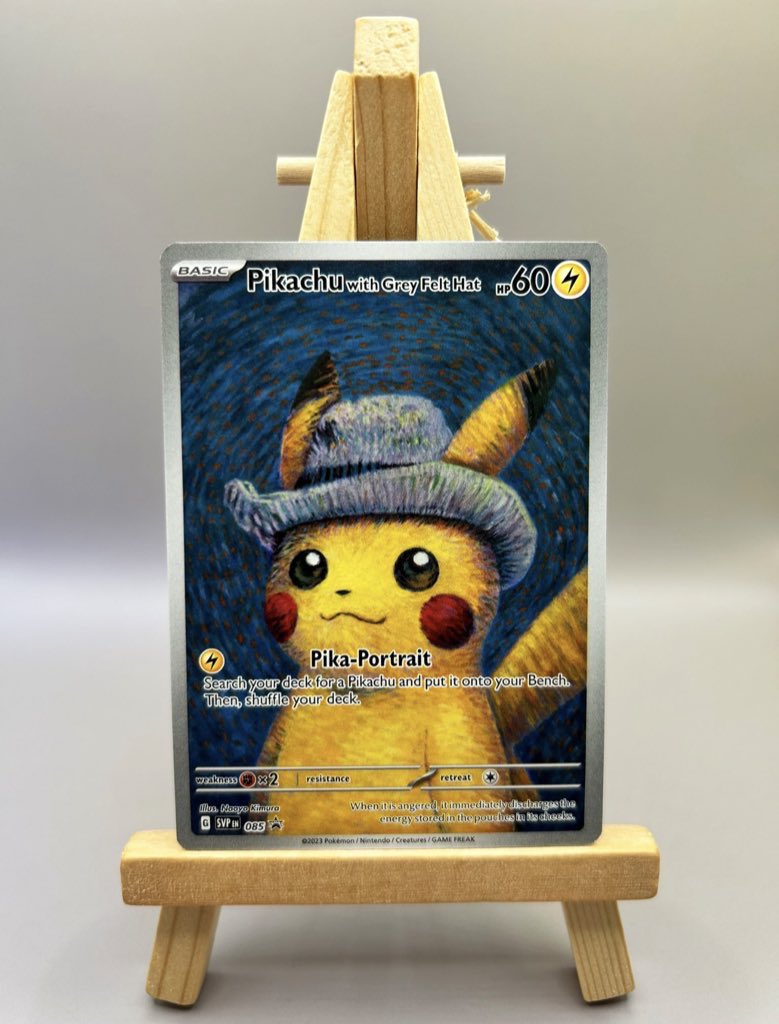 resellnews's tweet photo. The 2018 Edvard Munch Pokémon PROMO had 5 cards in the set…

Across all 5 cards, the total PSA Pop report in all grades is 19,970.

How many Van Gogh Pikachu’s do you think will be graded? https://t.co/tYGYoblpke