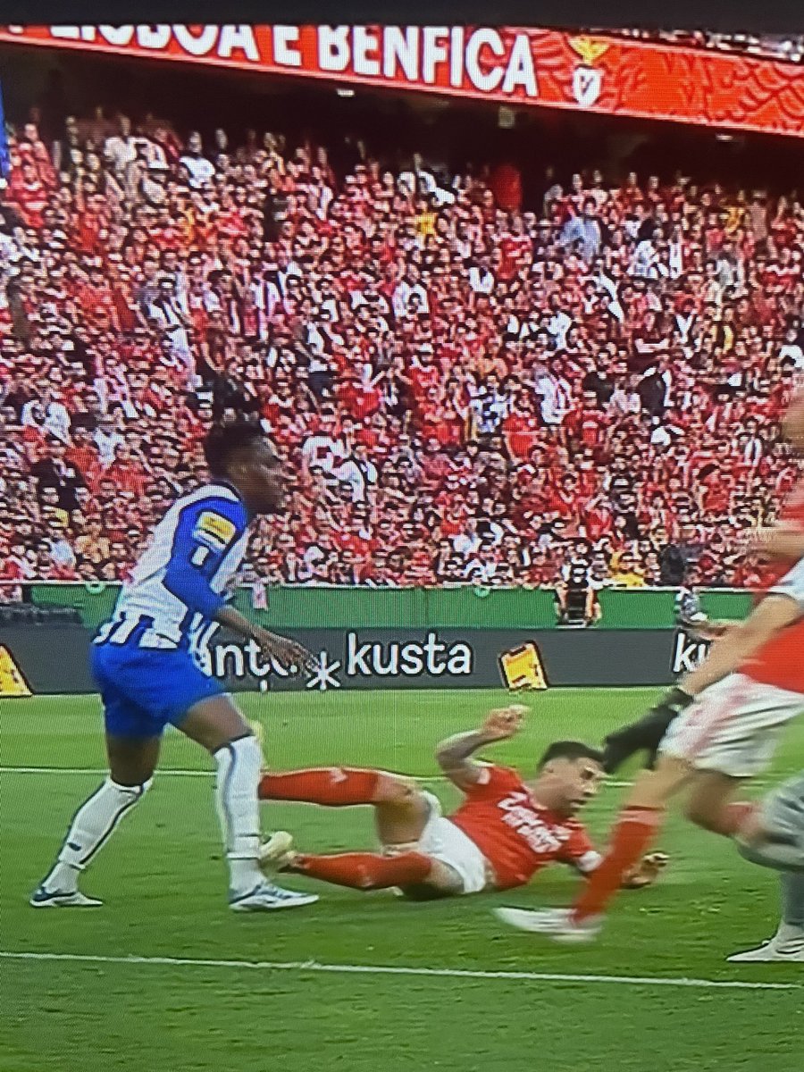 Uns levantam a perna, após cortar uma bola, e são expulsos. 
Outros levantam a perna para agredir adversários, em plena grande área, e ninguém vê. 
É assim o futebol português. 
Um asco.