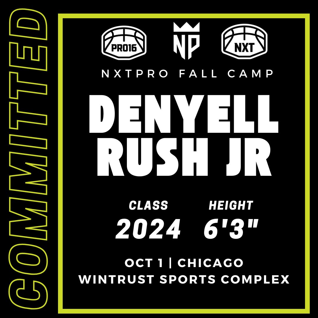 NXTPRO_IL's tweet photo. 🚨2024 6’3 Denyell Rush Jr. has registered for the NXTPRO Chicago Camp at Wintrust on Oct. 1st🚨

Link to sign up ➡️https://t.co/szoqJtQGpO

Use code JMNNXTPRO to get $10 off! https://t.co/Uf7DF1UUPw