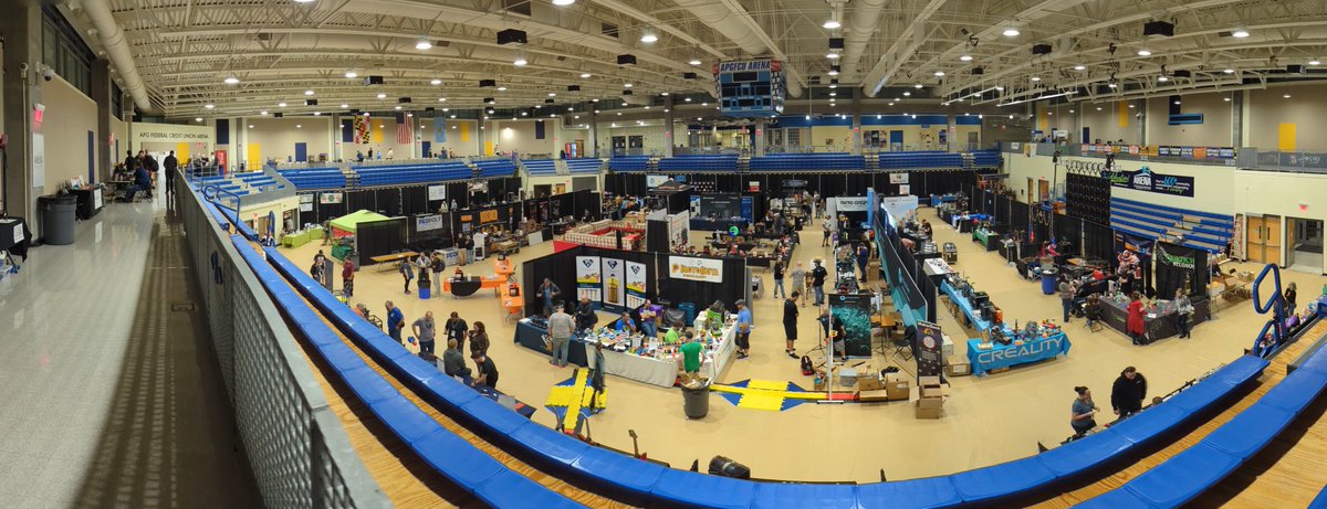 The night is winding down, the <a href="/EastRepRapFest/">Follow us @3DPrintopia</a> 2023 is almost ready to begin. 

Doors open 10am @ the APGFCU Arena in Bel Aire, Maryland. 

See you there!