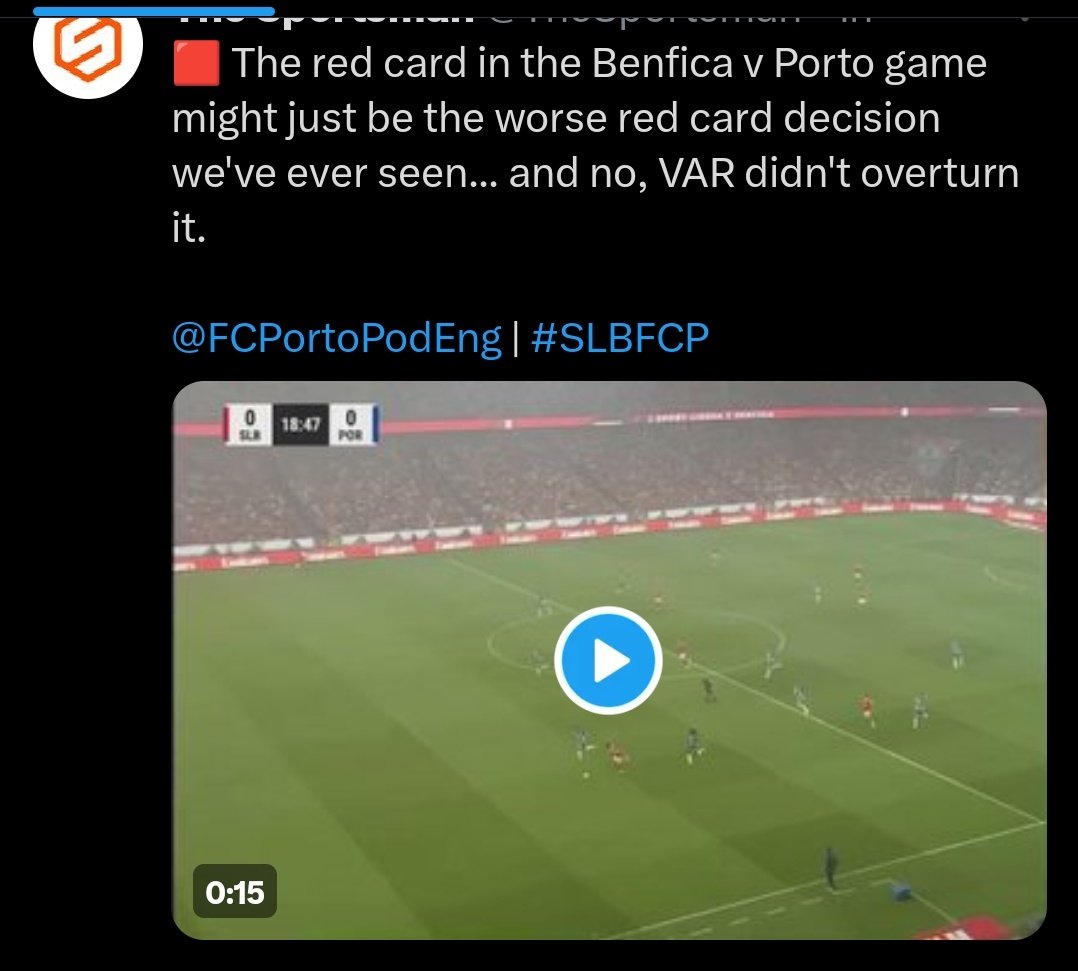 rikgomes's tweet image. The player of the match was the referee. 
Benfica won, but only because it was easy for him to give a red card on the first part, to Porto's player.

involved in corruption, with Benfica what else is new in #BenficaGate? 

Almost like #QatarGate as you know FIFA