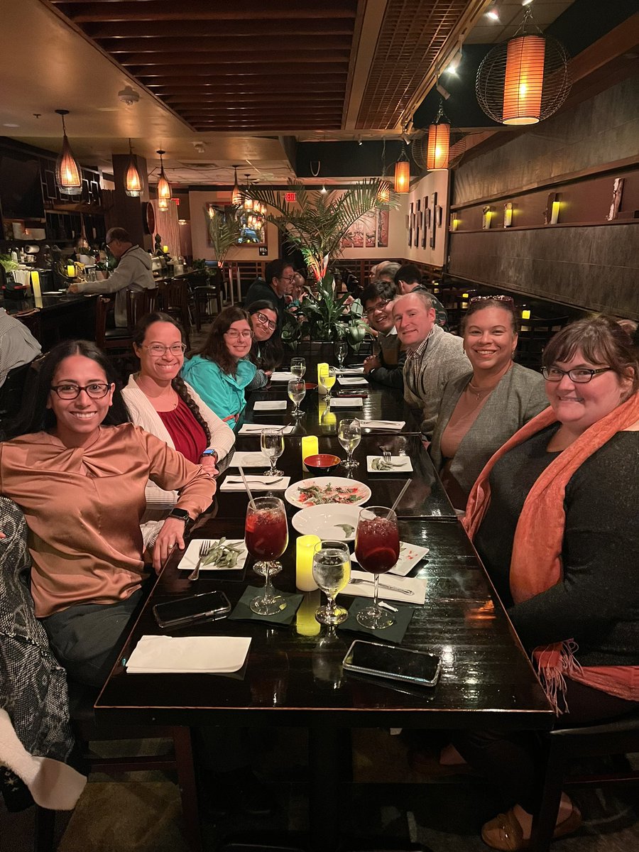 Amazing dinner with our @ZCMlab collaborators at @OSUCCC_James @TMaceLab @AshishManne representing #AACRPan23 @OSUWexMed @Pelotonia after having to honor to talk about our obesity and PDAC work. #OSUGHNDIVISION