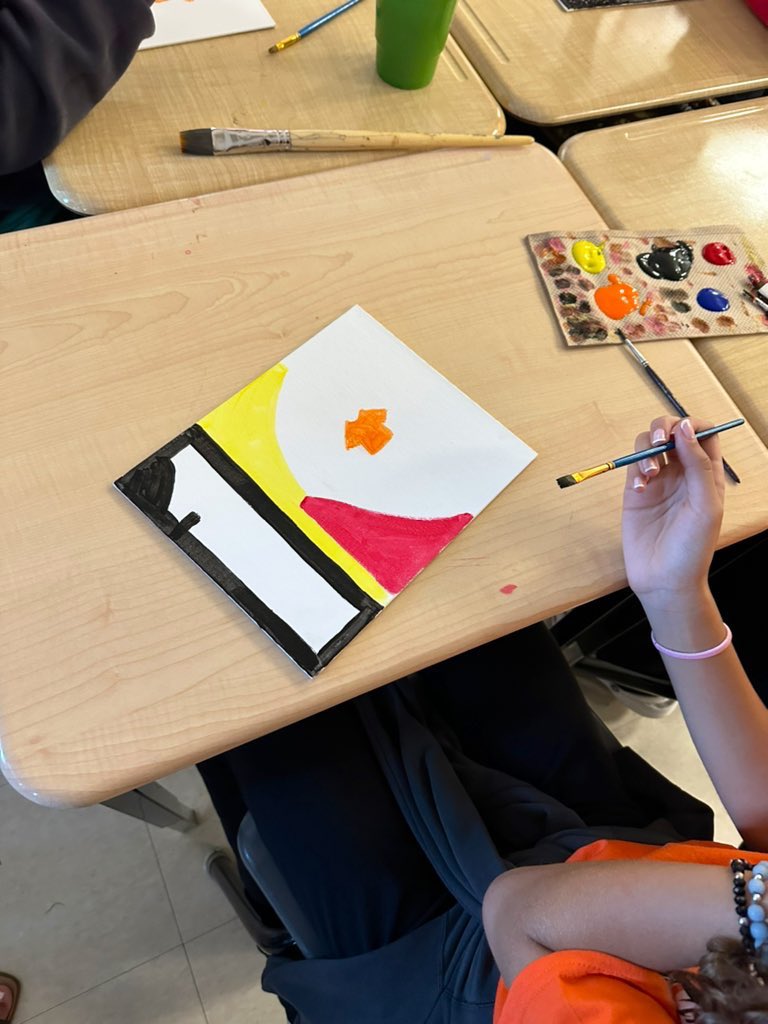 Today the grade 7s <a href="/StBeneHCDSB/">St. Benedict Catholic Elementary School</a> reflected on the words Truth &amp; Reconciliation making connections to the world around us. Consolidated our day with a painting to commemorate the 10 year anniversary of Orange Shirt day. Thank you artist Moses &amp; <a href="/IndigenousHCDSB/">HCDSB-Indigenous</a>
