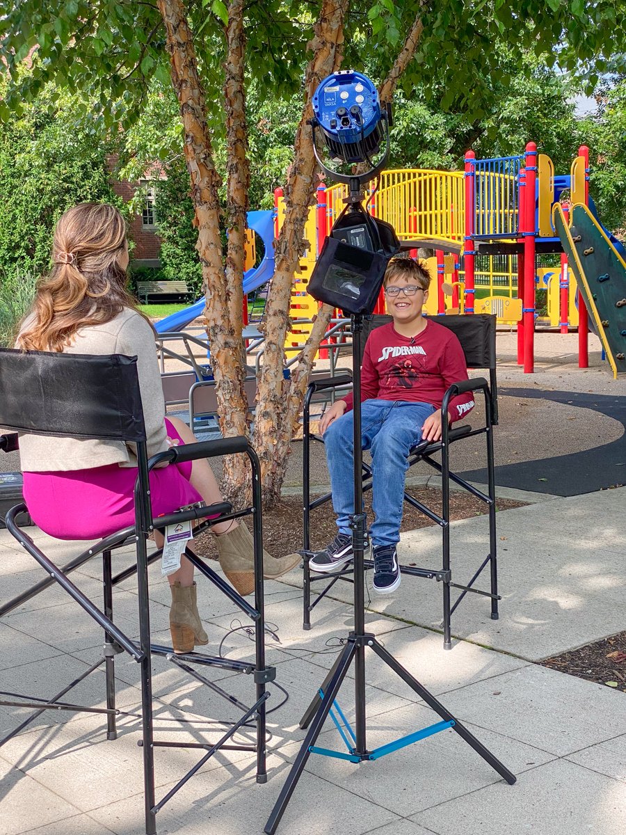 PerkinsVision's tweet photo. To get ready for tomorrow's #MoveForPerkins, @PriscillaCasper & @NBC10Boston visited our campus to learn more about #CVI, the leading cause of childhood blindness. Tune into her chats with superstar student Zeke, his mom, and our CVI Center Director: https://t.co/tf896T577J https://t.co/J17P4KuUJF