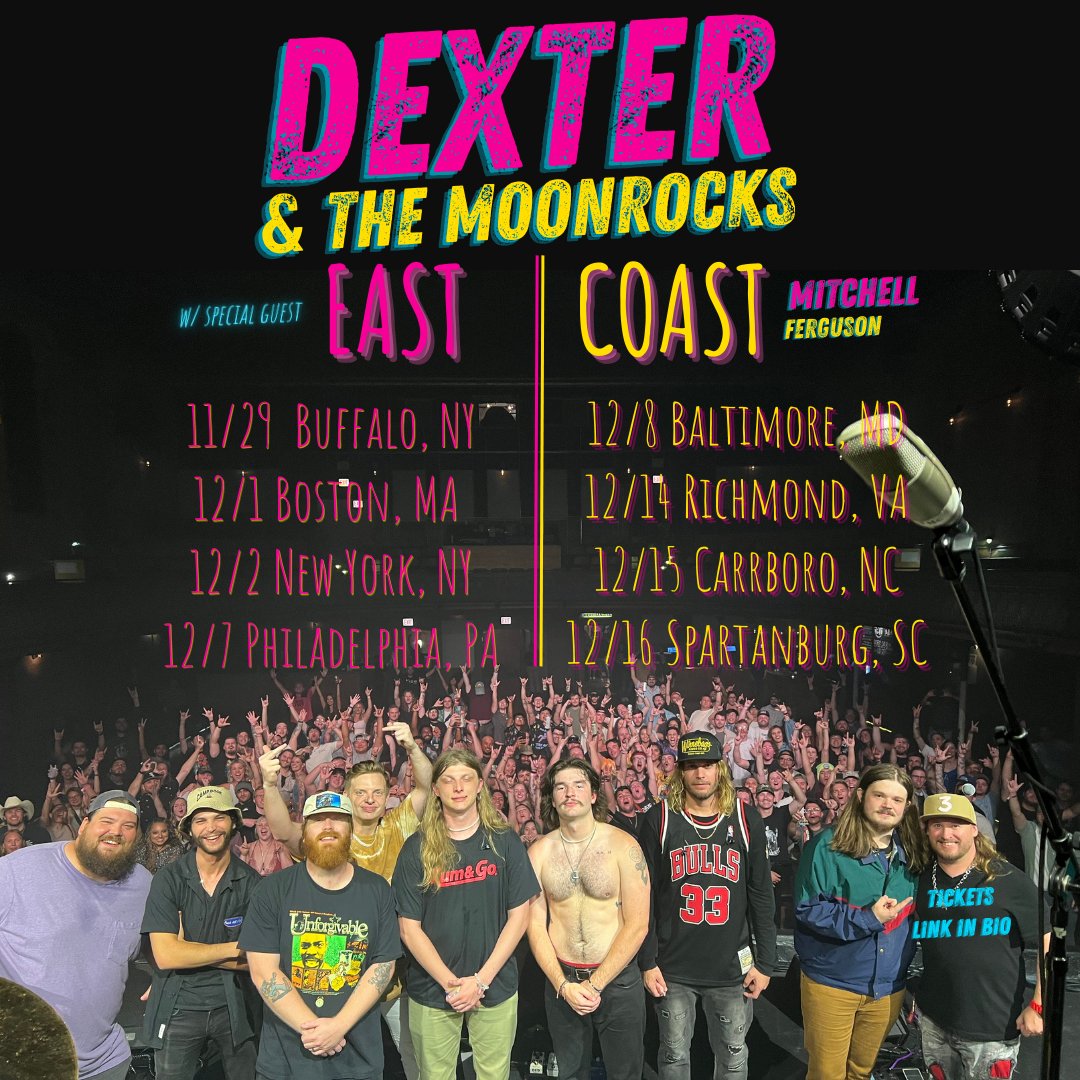 We’re coming to the East Coast w/ Mitchell Ferguson. Please stop bugging us ☠️ dexterandthemoonrocks.com/tour