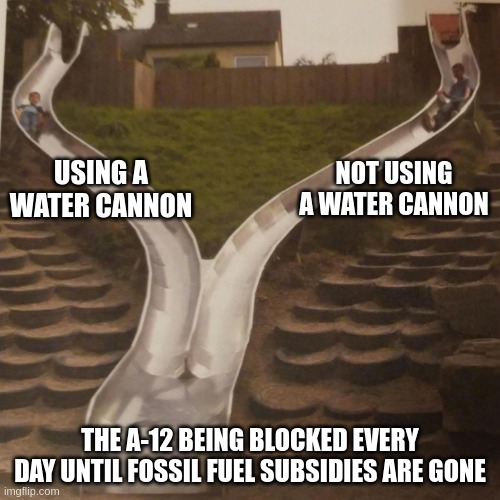 Respect to the intrepid <a href="/NLRebellion/">Extinction Rebellion Nederland</a> who, despite multiple water cannon attacks by police, have been blocking the A-12 in the Hague every day for the last 21 days to call for an end to fossil fuel subsidies. 

#StopFossieleSubsidies 
#klimaatrechtvaardigheid