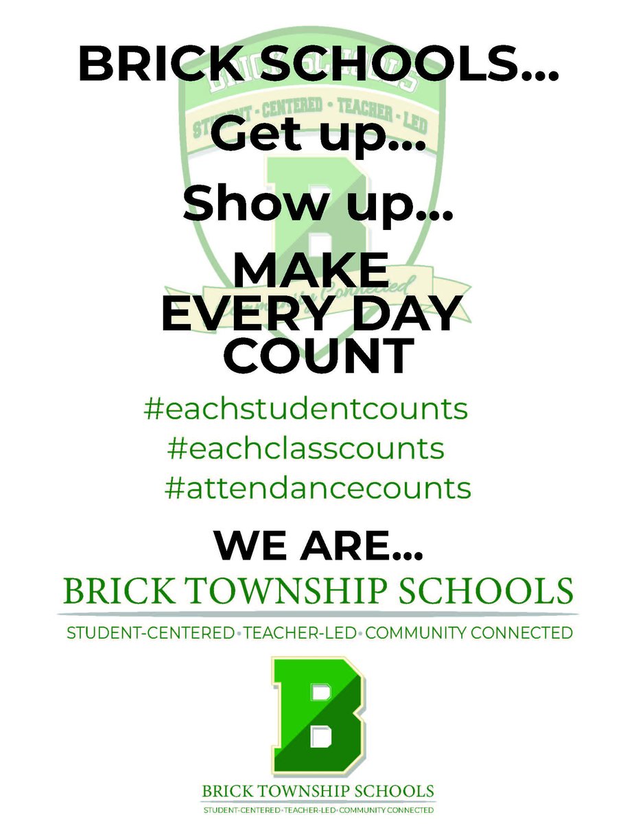 Make Every Day Count!
#eachstudentcounts
#eachclasscounts
#attendancecounts