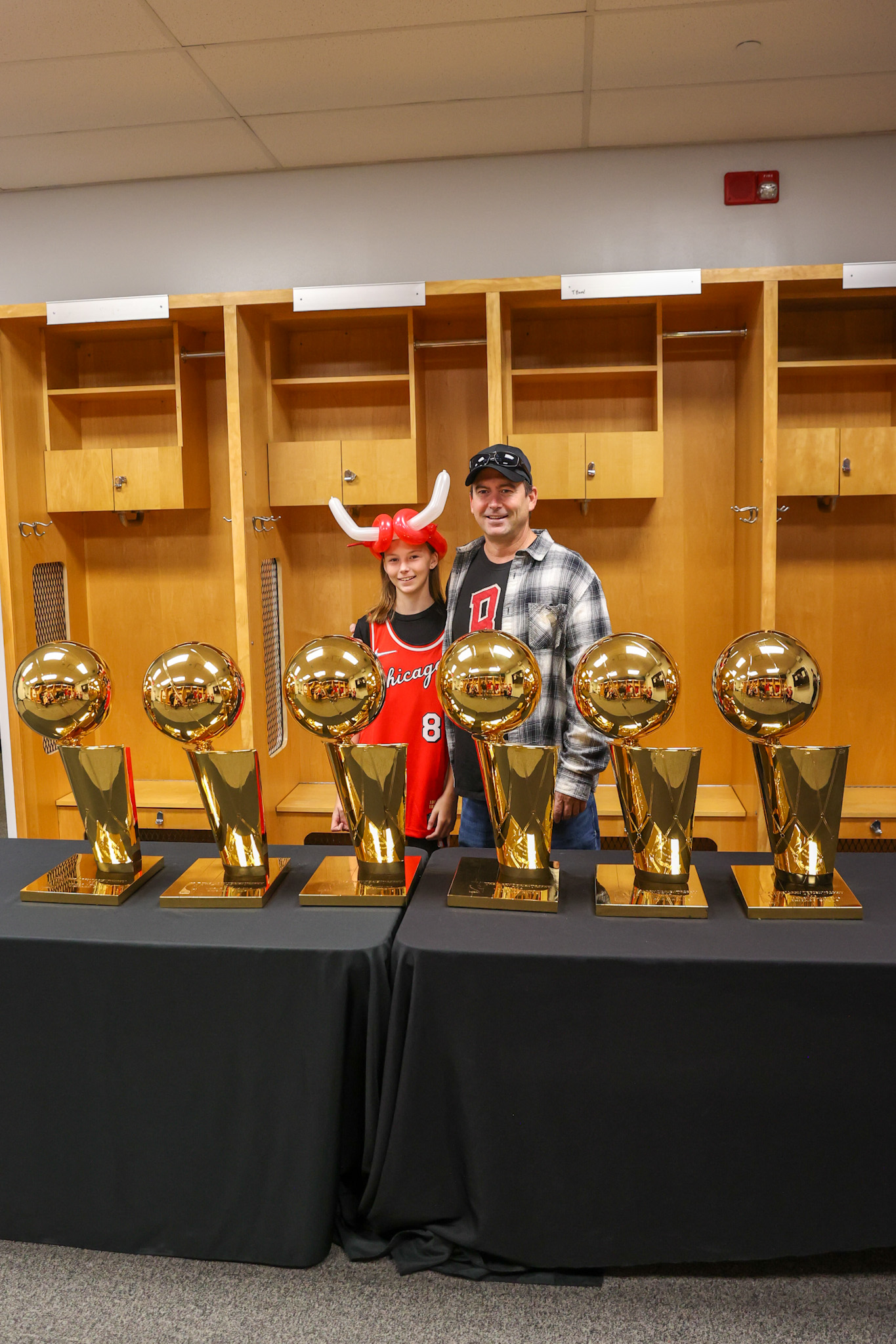 Chicago Bulls Six Championship Trophies