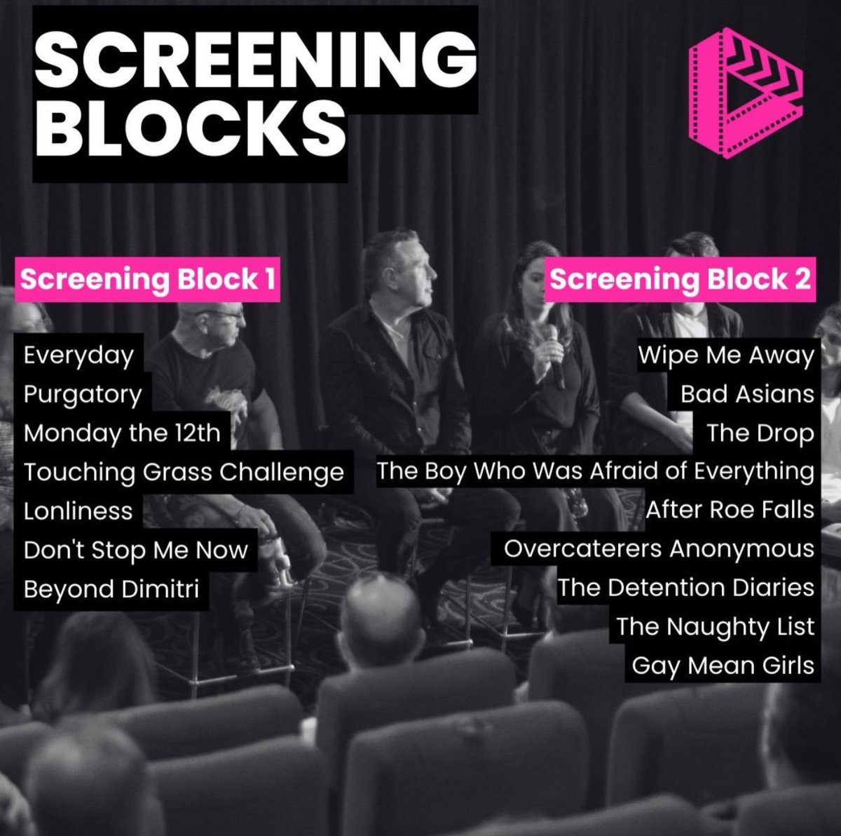 SydneyWebFest's tweet photo. 🗓️✨ FESTIVAL SCHEDULE &amp; SCREENING BLOCKS!! ✨🗓️

All our screening projects are locked and loaded, and have been programmed into four screening blocks. We've also got two incredible panels lined up, which an All Access Festival Pass gets you access to! https://t.co/sBsDBwK1WS