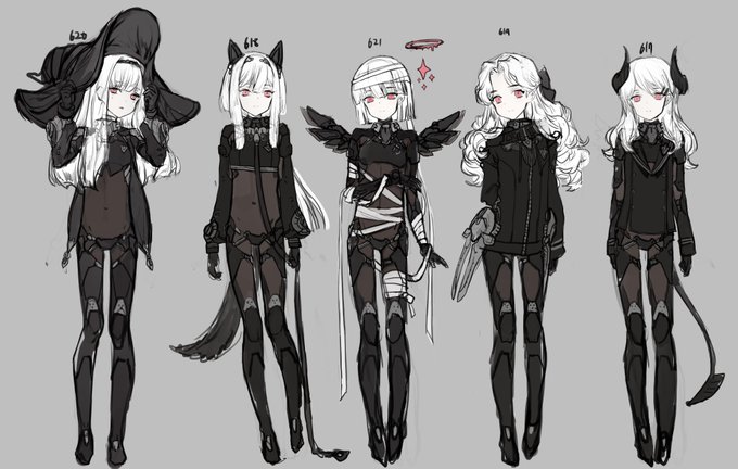 ハロウィン用のイラストのデザインを修正しました!!!5人のようですが、実際には6人です! 