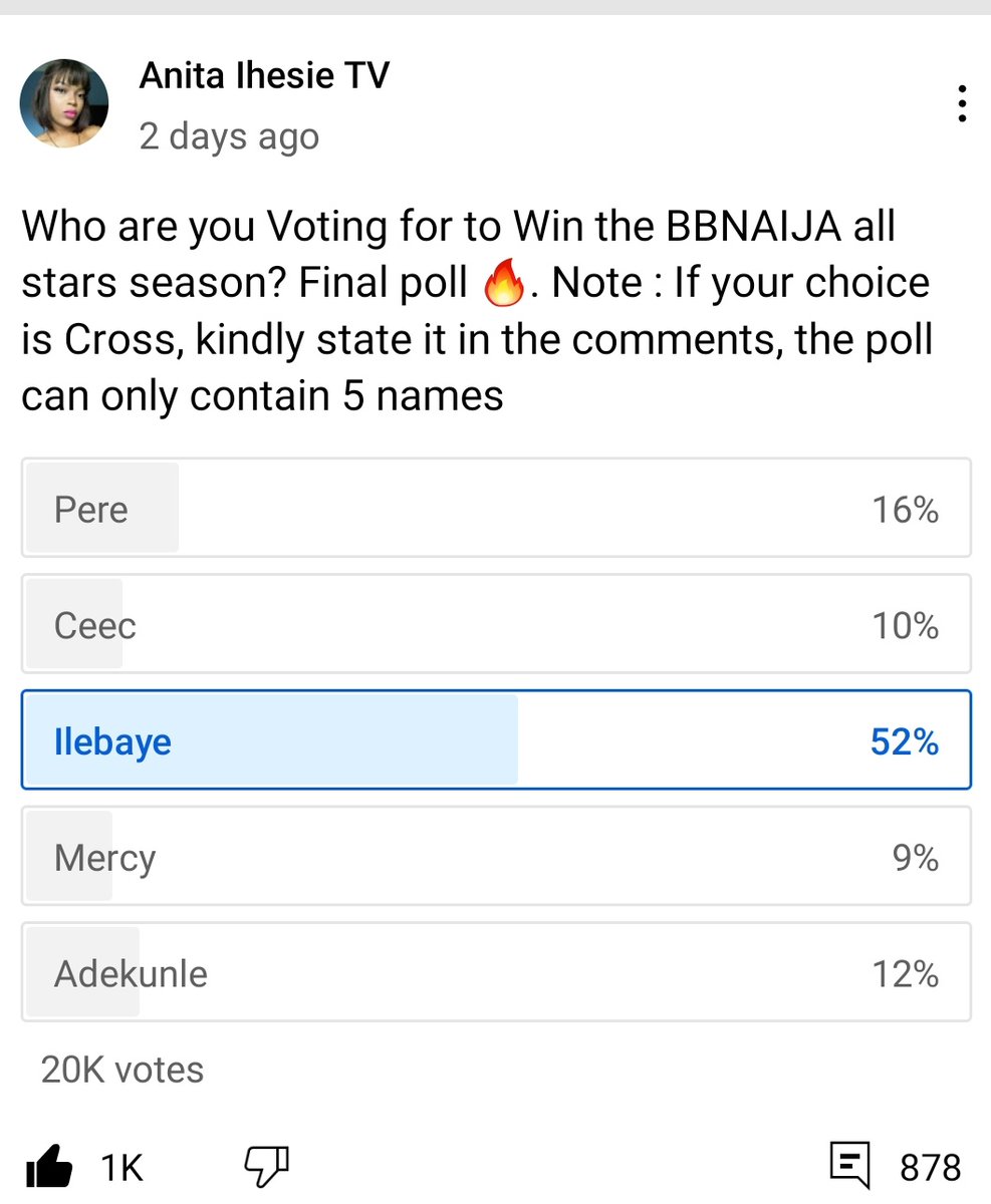 Kind heart always wins. Vote for Ilebaye. Grace child 👌❤. #ilebayex120M #IlebayeOdiniya #WinnerofBBNallstars.