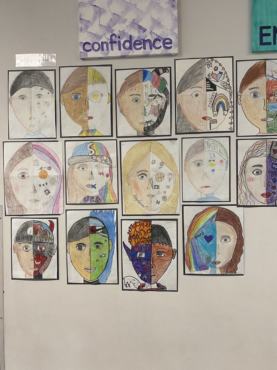 1st, 5th and 3rd grade self portraits. Learned so much about our students through their work.  ⁦<a href="/summitk12/">SummitCountySchools</a>⁩ ⁦<a href="/TonyByrdSuper/">Anthony Byrd</a>⁩ ⁦@MaggyTovar1⁩