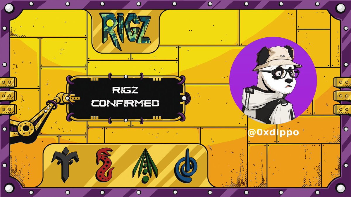 RIGZCONFIRMED's tweet image. RIGZ confirmed @RIGZNFTs 🎫
  
Welcome @0xdippo 🤖
  
#RIGZCONFIRMED #onPolygon
