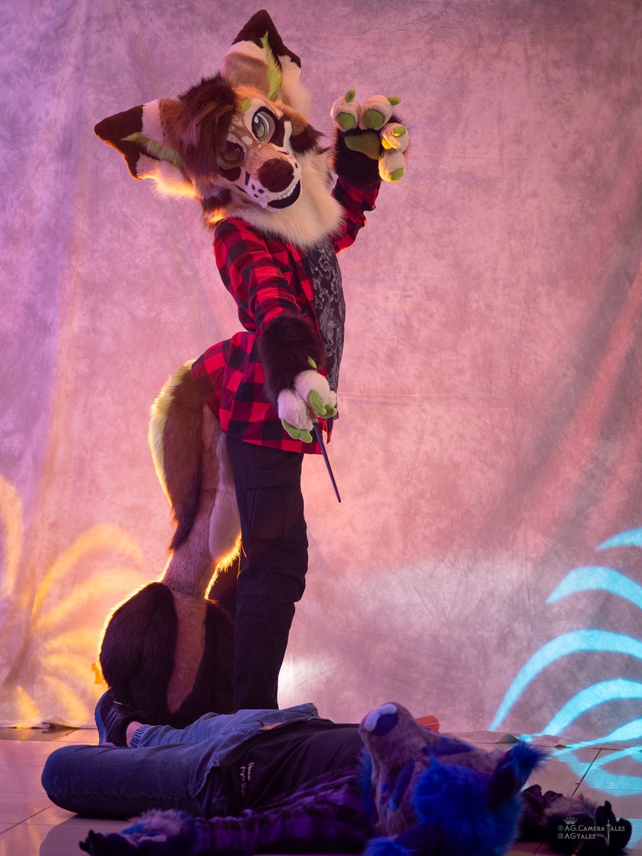 icon_lynx's tweet photo. This duel didn't end well for me…

The winner: @ShadowBlazeArts 
#FursuitFriday #Futerkon2023 https://t.co/APalZ0PyGE