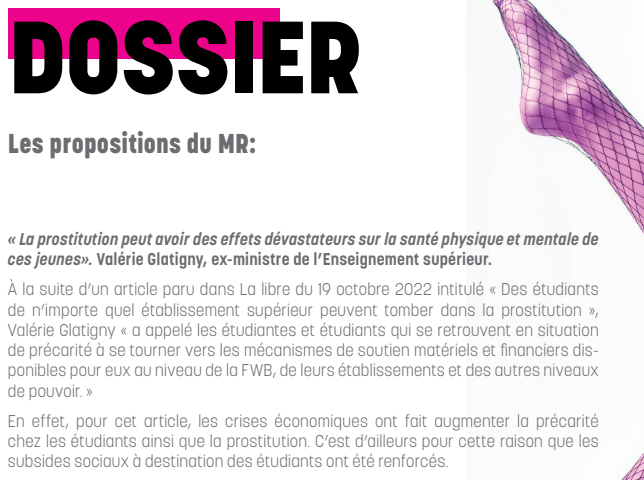 beboulon's tweet photo. 5 A côté des bas résilles, ça essaye quand même de te dire que c'est dévastateur, et de faire croire que les ministres MR en ont quelque chose à carrer, alors que sur le terrain et dans les chiffres la précarité progresse et la prostitution aussi.
La tête dans le sable, ces gens. https://t.co/pxIFGhw6pW
