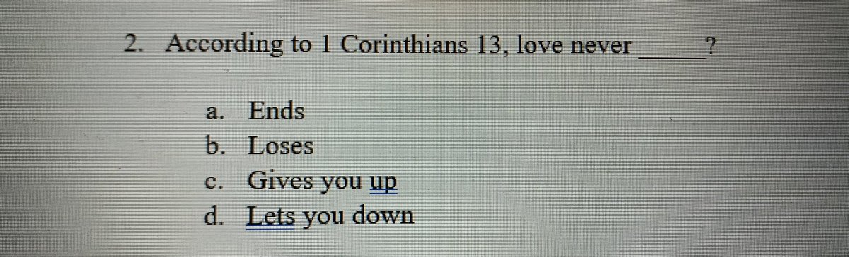 is it unethical to rick roll students on their nt quiz