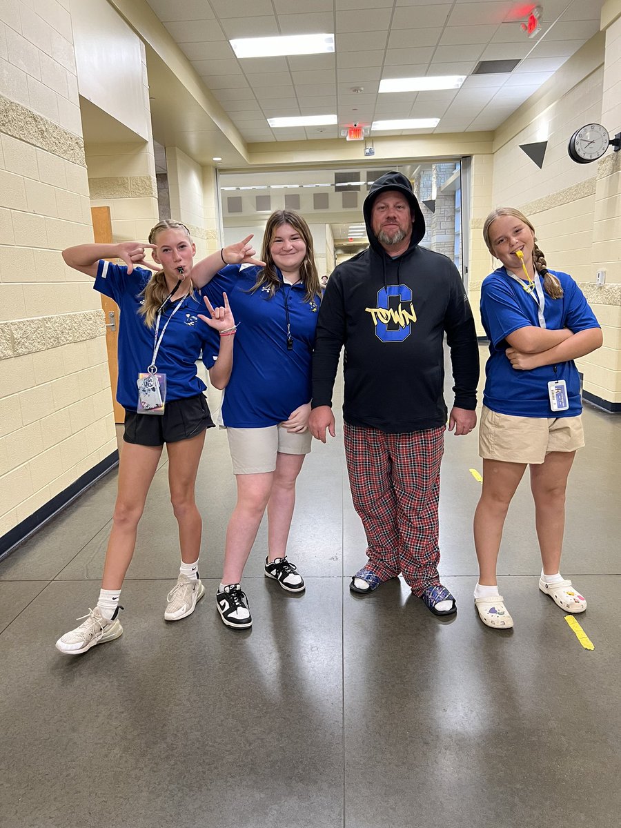 Teacher/student reverse dress day. Dressing like their “favorite” coach. #GoldStandard