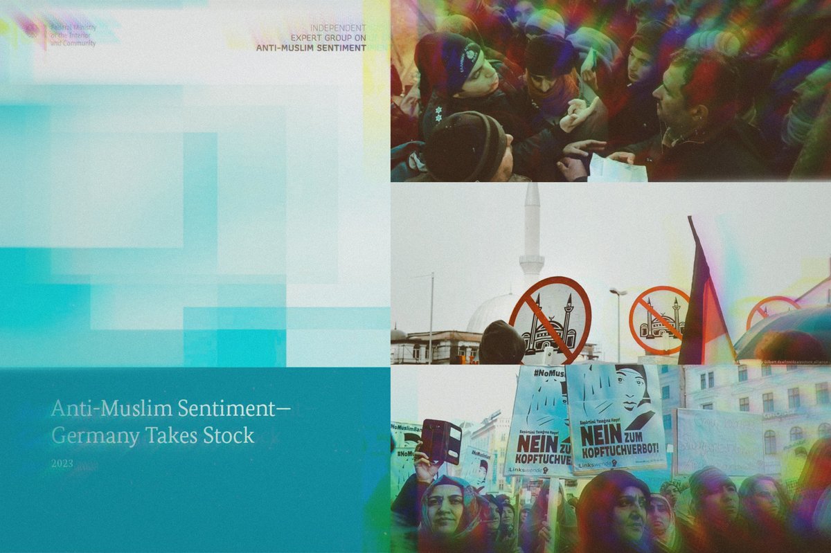 Euro-Islam (@islam_ineurope) on Twitter photo A groundbreaking 400-page report by <a href="/BMI_Bund/">Bundesministerium des Innern</a> chronicles the ascent of Anti-Muslim Sentiment across all facets of society in Germany.
Studies show that ~50% see Islam as a threat. Muslim women face dramatic hostility.
For Key Insights from the Report⤵️
euro-islam.info/2023/09/25/con… A groundbreaking 400-page report by <a href="/BMI_Bund/">Bundesministerium des Innern</a> chronicles the ascent of Anti-Muslim Sentiment across all facets of society in Germany.
Studies show that ~50% see Islam as a threat. Muslim women face dramatic hostility.
For Key Insights from the Report⤵️
euro-islam.info/2023/09/25/con…