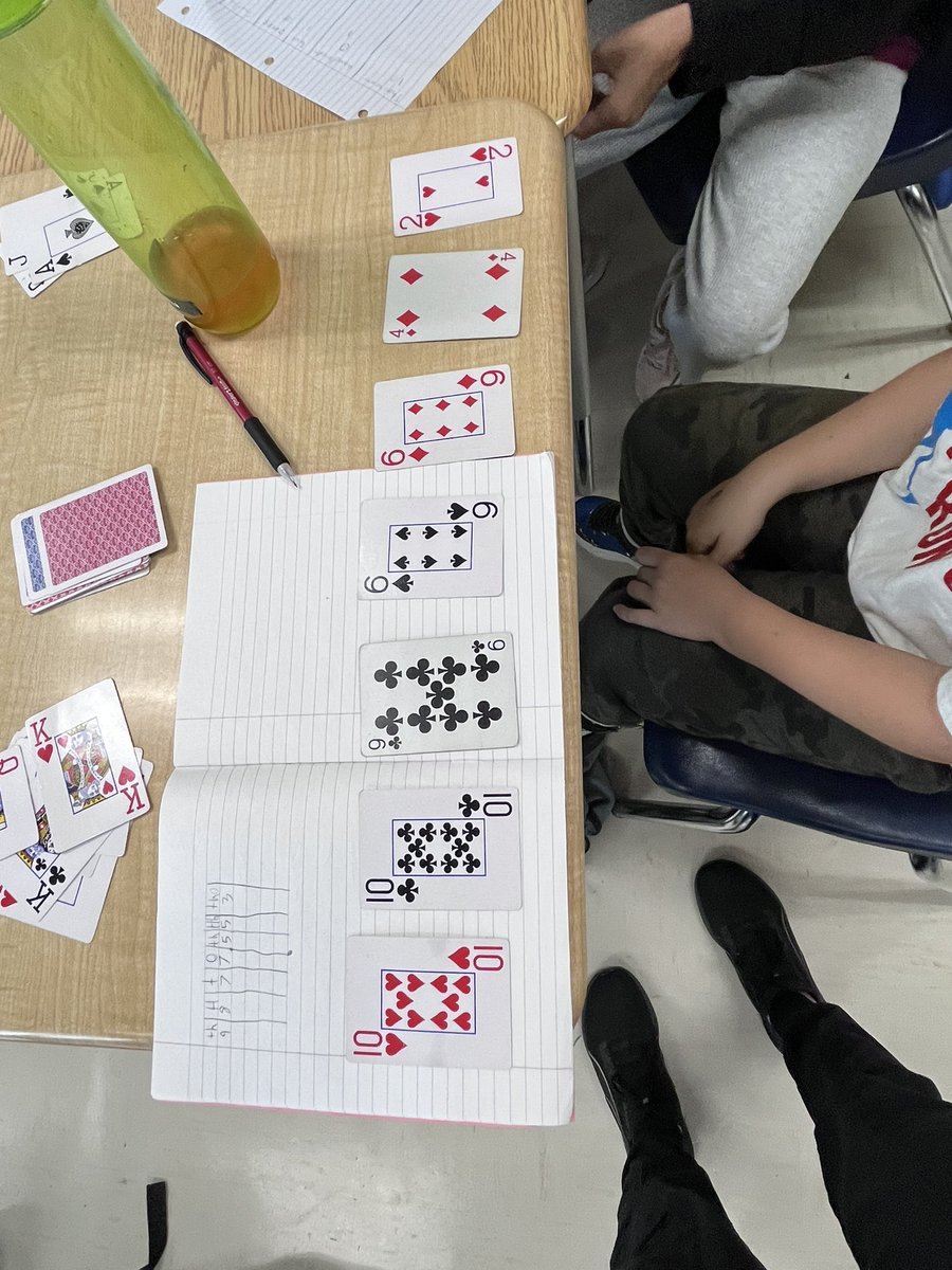 MrsBWigfield's tweet photo. Today we played Place Value Pick Up: pick up six cards and see what is the biggest number you can build. You must use three decimal places. Whose number is bigger? By how much? Some students drew a 10 or two 10s and had to use more place value columns! Math is fun! @GNPSNews https://t.co/ZqLdRuxY9M