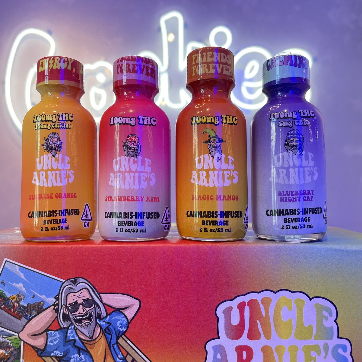 maywoodscookies's tweet photo. Enhance your Day! ☀️⚡️🌙 #UncleArnies 100MG Shots, Wake up with Sunrise Orange + 150MG Caffeine, Chill with Strawberry Kiwi &amp; Magic Mango, &amp; Wind Down with Blueberry Night Cap + 5MG CBN 💤 #InfusedShots #InfusedDrinks #Edibles #EdibleShots #Energy #Chill #Sleep #CBN #Caffeine https://t.co/sEibVlEpgJ