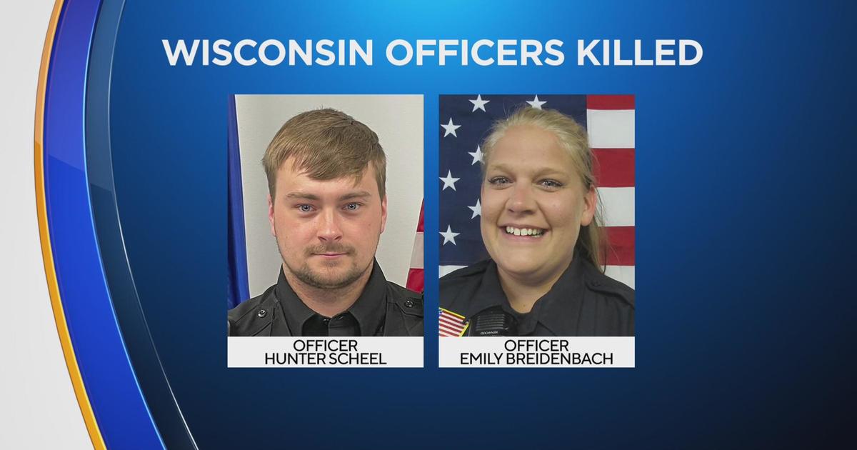 GLFOP's tweet photo. When she came across a wanted driver, Chetek Police Officer Emily Breidenbach immediately called for backup and waited for Cameron Police Officer Hunter Scheel to arrive before making the stop.

Unfortunately, it didn’t matter. The driver immediately shot Emily, who was able to return fire and alert fellow officers that she’d been hit. 

When Hunter attempted to engage the shooter, he was driven to the ground by his injuries. It was at that point Hunter executed at close range. 

@RepTiffany should be leading the charge to pass the Protect and Serve Act in order to protect cops like Emily and Hunter!

🗣 Urge @RepTiffany to support the Protect and Serve Act ➡️ (202) 225-3365