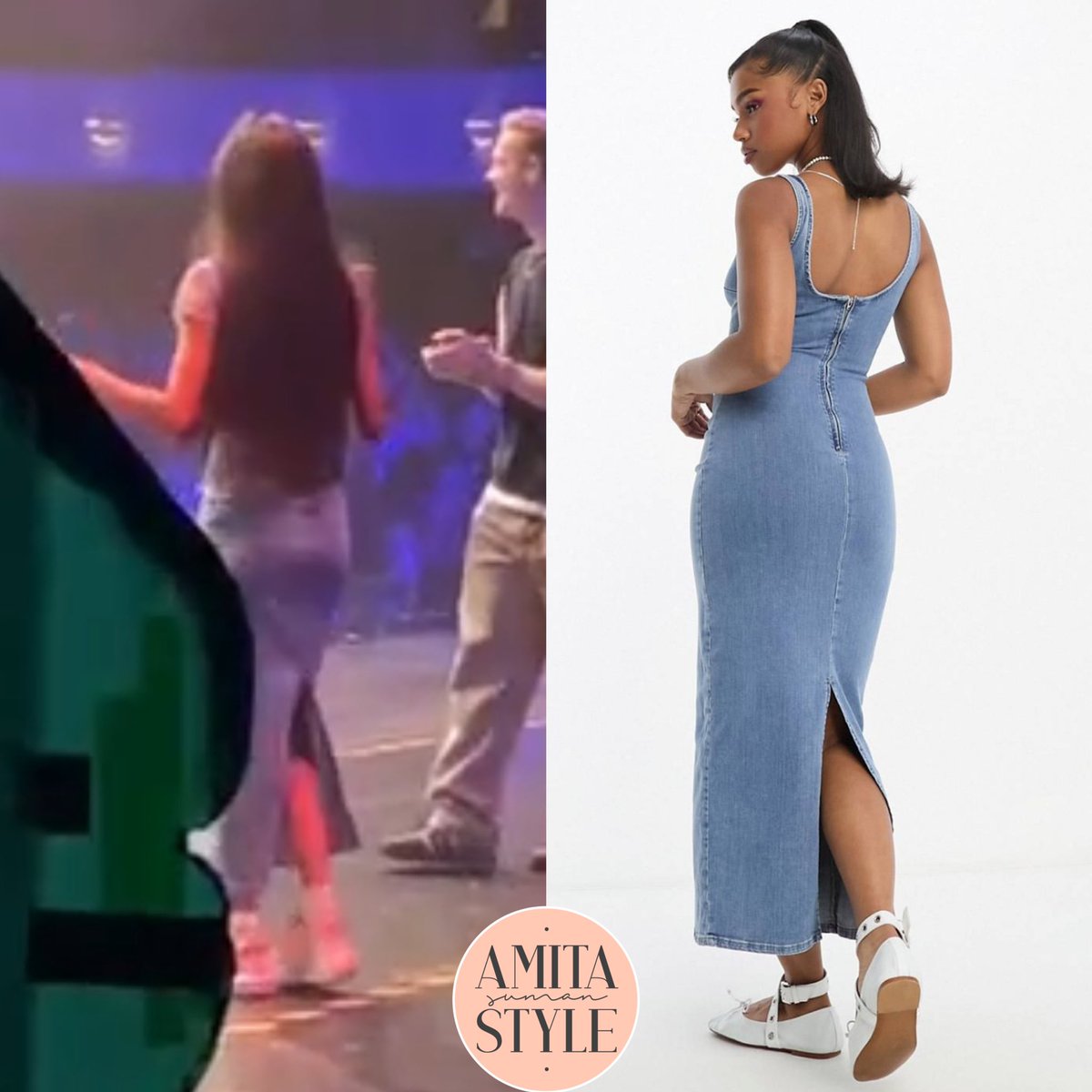 AmitaSumanStyle's tweet image. Amita Suman appears to have worn the #PullAndBear ‘Denim strappy midi dress’ (£39.99) while attending Magic Con.

Photo Credits: ink_stained / ConNewsGER