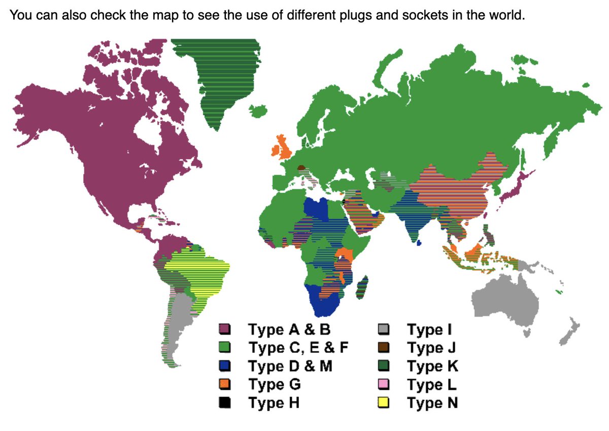 you could write an amazing history of world politics by looking at which countries use what kind of electric sockets and why